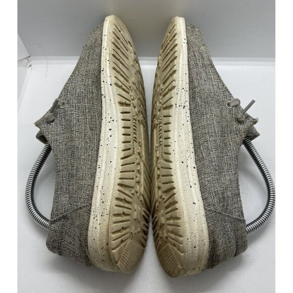 Hey Dude L Linen Gray Women's Size 9 Iron Slip On Casual Comfort Shoes - Picture 5 of 9